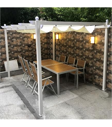 Amazon | Beuiosda パーゴラ 屋外 幅284*奥行き265*高250 ハードトップ