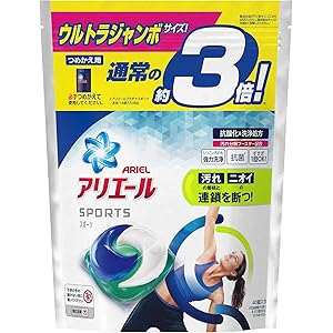 アリエール プラチナスポーツ 洗濯洗剤 ジェルボール3D 詰め替え ウルトラジャンボ 40個(約3倍)