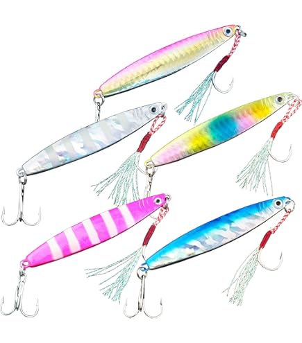 Amazon.co.jp: 【オルルド釣具】メタルジグD 8色セット 6.2cm 20g