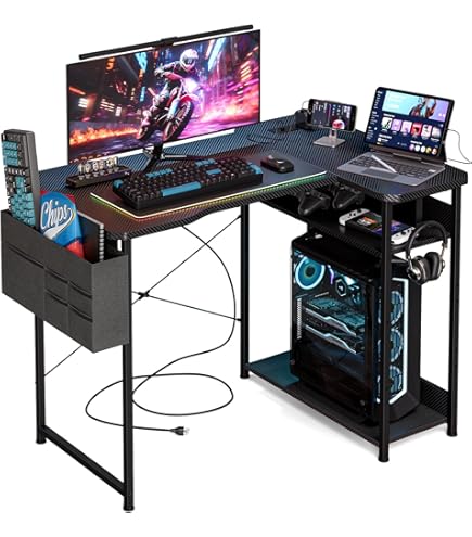 Amazon.co.jp: ゲーミングデスク パソコンデスク 幅100cm ✕奥行60cm