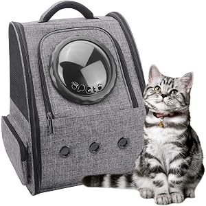 猫 キャリーバッグ リュック 犬キャリーバッグ ペットキャリーバッグ 折りたたみ大容量 通気性 カーテン付きの二層構造…