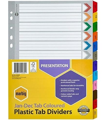 Rexel Mylar 1-31-register A4 versterkt wit