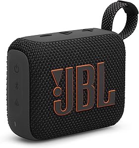 JBL GO4 Bluetoothスピーカー USB C充電/IP67防塵防水/アプリ対応/パッシブラジエーター搭載/ポータブル/ブラック JBLGO4BLK