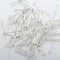 Amazon.co.jp: HARU雑貨 ホワイトシルバー 9ピン 20mm 約110本 銀 q