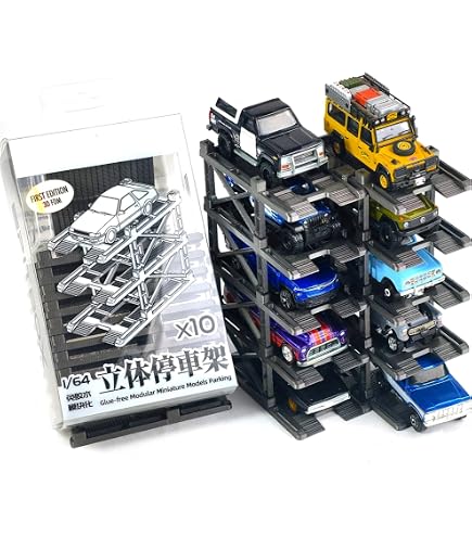 Amazon.co.jp: 1/64 ジオラマ 2段ガレージディスプレイケース 1:64