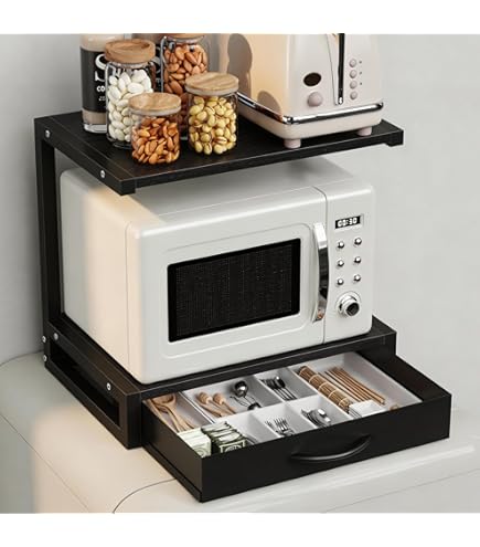 Amazon.co.jp: ポットや炊飯器のおける日本製レンジ台 収納タイプ