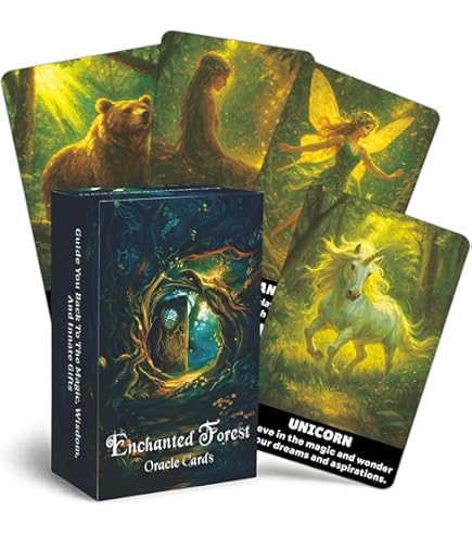 Amazon.co.jp: EMPATHSOULの神秘的な魅惑の森のオラクルカード、自然の