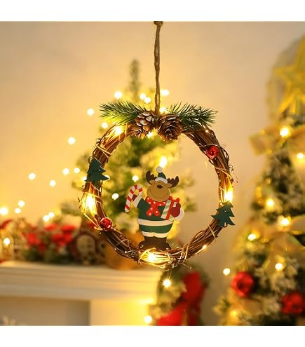 Amazon | JQStar クリスマスリース 65cm 松かさ クリスマス スワッグ