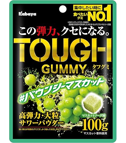Amazon | カバヤ食品 タフグミ グレーピーパンチ 100g×8個 | カバヤ