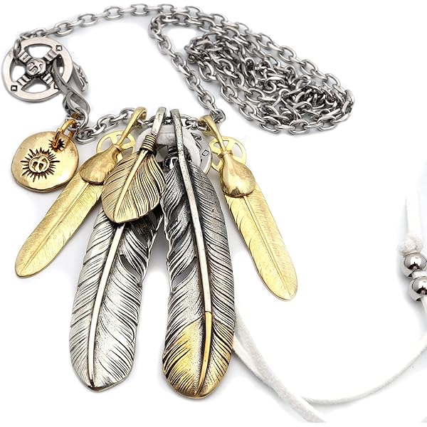 Amazon | [Dawn Art] 神セット フェザーネックレス シルバー