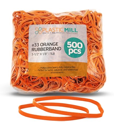 Alliance Non-Latex Rubber Bands – Size #33, Bright Orange, 1 Lb Box, Safe For Latex Allergies At Home, School Or Office