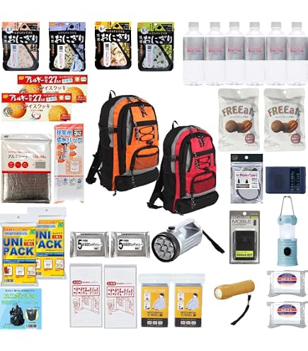 Amazon.co.jp: 【天通ライト】防災セット 2 人用 食品付き 70 点 Amazon.co.jp: 【天通ライト】防災セット 2 人用 食品付き 70 点