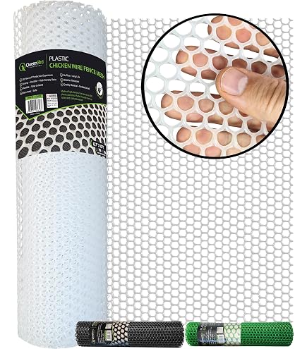 GENNIZZ Black Plastic Wire Mesh Fence Roll, 0.4m X 10m (15.7IN X 32.8FT) Chicken Wire Mesh, Durable Plastic Fencing & Netting For Poultry,Dog,Rabbit