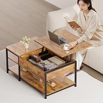 Amazon.co.jp: YeTom ローテーブル 昇降式 一人暮らしリビングテーブル