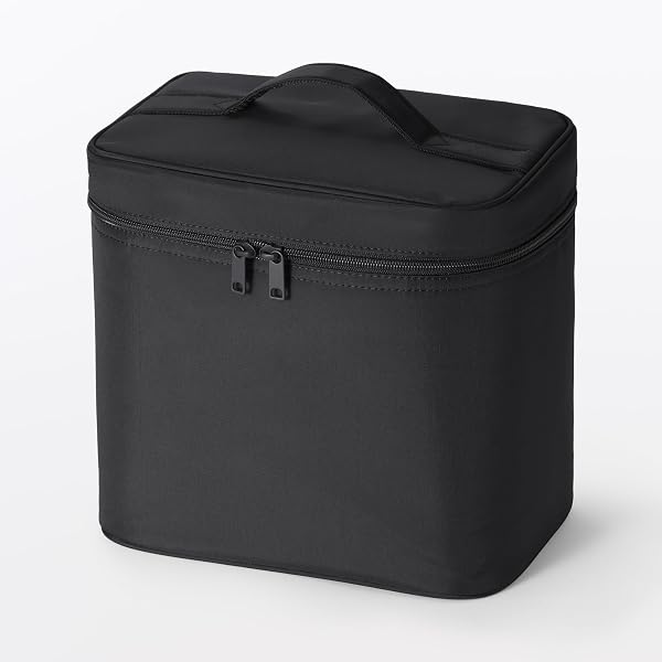 Amazon | 無印良品 ナイロンメイクボックス 黒 Mサイズ 24×16.5×18cm