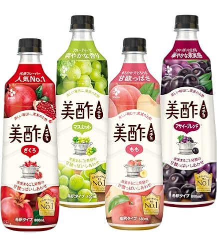 Amazon.co.jp: ストレート美酢(ミチョ) 美酢いちご&ジャスミン200mlx
