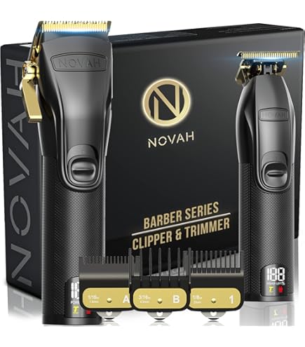 Novah® Professional Hair Clippers for Men, Professional Barber