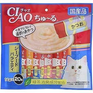 チャオ (CIAO) 猫用おやつ ちゅ~る シーフードバラエティ 14g×20本入