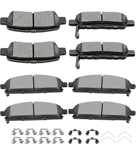 Ceramic Brake Pads Set For Nissan Pathfinder, Murano, Infiniti QX60 - Front & Rear, 8 Pads, D1415 D1649