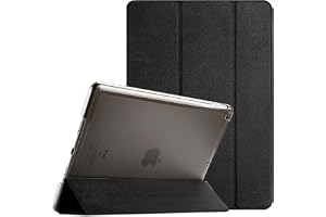 ProCase iPad 第9/8/7世代用ケース 10.2 2021 2020 2019 バックカバー 軽量 スタンド - マットブラック | 第9世代 A2604 第8世代 A2270 第7世代 A2197専用 つや消し背面 衝撃指紋傷防止 オートスリープ/ウェイク
