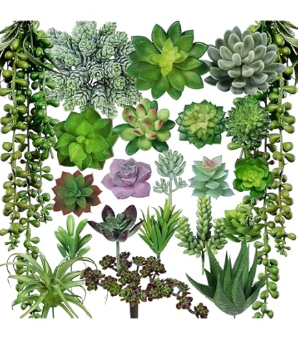 Amazon｜Yunsailing 40ピース 人工多肉植物 フェイク多肉植物 リアルな