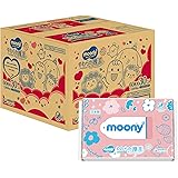 【おしりふき】ムーニー おしりふき やわらか厚手素材 純水99% 詰替 1800枚(60枚入×30)無添加(アルコール・香料・パラベン不使用)日本製 [ケース品]【Amazon.co.jp限定】