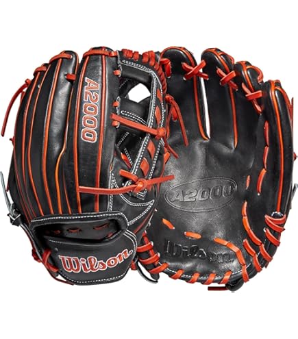 Wilson A2000 硬式グローブ 黒/赤 ウイルソン/ウィルソン Wilson 超限定MLB A2000 硬式用グラブ 内野手用