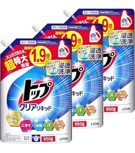 Amazon | ライオン トップ ハイジア 詰替 特大 950g 【2個セット