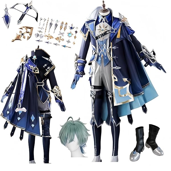 Amazon.co.jp: [FUREETAE] M 原神 ローエン コスプレ用衣装 （ウィッグ