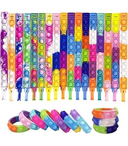 Amazon | HUIKKJP プッシュポップ ブレスレット セット おもちゃ