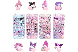 【4枚セット】 かわいい 立体3Dシール ぷにぷに 動物デザイン - 手帳/スマホデコレーション用 ご褒美シール Cタイプ