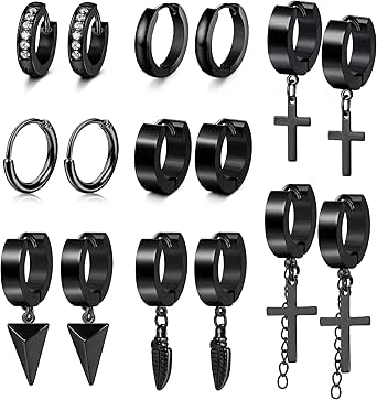 素敵な Hanpabum ブラックスタッドイヤリング メンズ ステンレススチールスタッドイヤリングセット メンズピアス ピアスフープジュエリー ピアス Tomartrust Org 素敵な Hanpabum ブラックスタッドイヤリング メンズ ステンレススチールスタッドイヤリングセット メンズピアス ピアスフープジュエリー ピアス Tomartrust Org