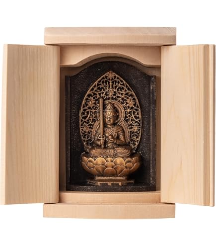 Amazon｜是空 不動明王 厨子入りの仏像(金古美仕上げ) 高野山金剛三昧