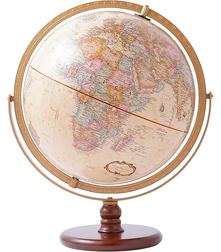Amazon | リプルーグル 地球儀 コロニアル型 アンティーク 英語版
