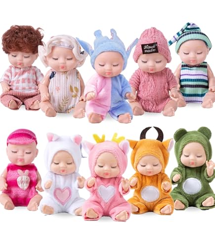 Amazon | dollbie ミニベビードール 12個パック - 4インチ ポリ塩化