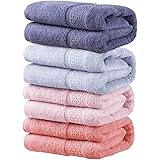 【使い始めから違いを感じる】フェイスタオル 速乾 抗菌 CANAVIS タオル 4枚セット 綿100% 34x75cm 柔らか肌触り 吸水速乾 抗菌防臭 家庭用/ホテル/スポーツなどに最適(ライトブルー/ライトピンク/ブルー/ピンク)