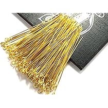 Amazon.co.jp: 大容量 ロング Tピン ゴールド 60mm パーツ 120本 : ホビー