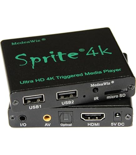 Amazon | MedeaWiz DV-S1 Sprite Seamless Looping Media Player with  