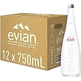 Evian(エビアン) グラスボトル 750ml×12本