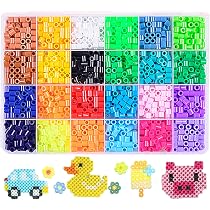 Amazon.co.jp: アイロンビーズ 24色セット 5mm 約1920粒 DIY手芸 作成