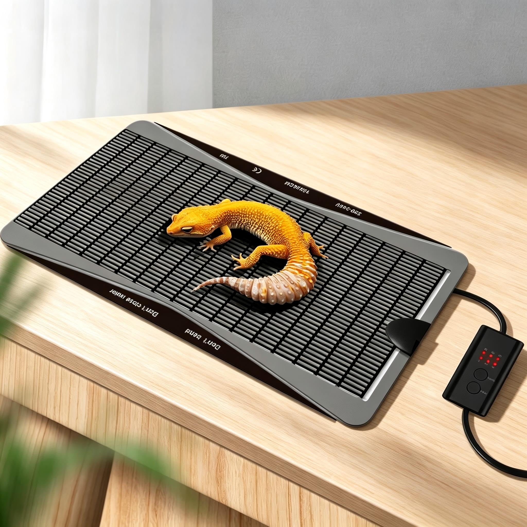 TANKAO 爬虫類 ヒーター 暖突 7W 爬虫類用シートヒーター 3段階温度調整 耐久性 均一に暖まる ピタリ適温プラス | 15*28cm 38-58℃ 保温 両生類飼育 爬虫類 パネルヒーター 0.6mm薄型 爬虫類両生類・小動物に 軽量 節電