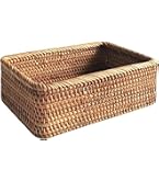 Amazon.co.jp: Lirancia 収納かご バスケット 藤箱 手織り パンかご