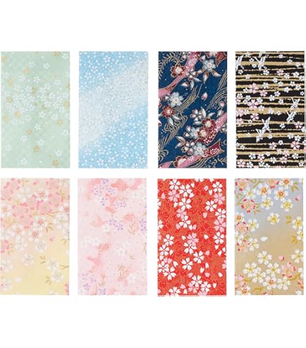 Amazon | 【Amazon.co.jp 限定】和紙かわ澄 特撰 友禅和紙 ぽち袋