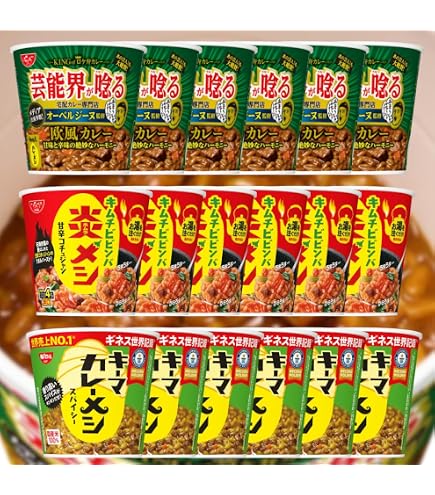 Amazon.co.jp: カレーメシ 炎メシ 全4種×各3個 計12個 アソートセット