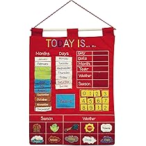 Semo Calendar 2022 Today Is Children's Calendar Wall Chart By Alma's Design - Red : Amazon.sg:  Toys