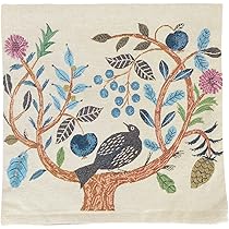 新品　松尾ミユキ　クッションカバー　フォレスト　45×45cm　バード　鳥　とり 新品 松尾ミユキ クッションカバー フォレスト 45×45cm バード