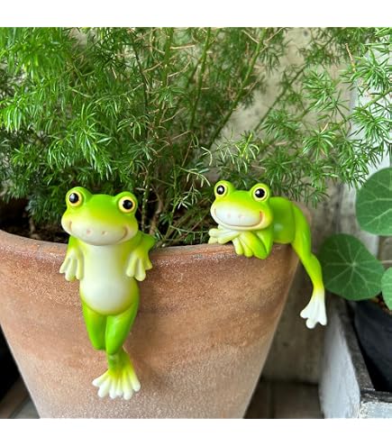 Amazon.co.jp: カエルの釣り像屋外 - 樹脂パティオの置物工芸品、屋外