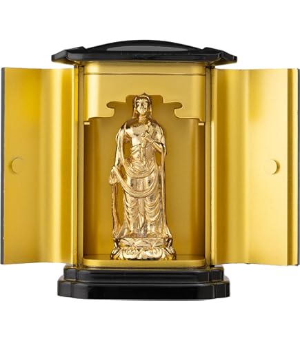 Amazon｜海宇工芸(kaiu art) 木彫り仏像 小仏-向源寺形【十一面観音