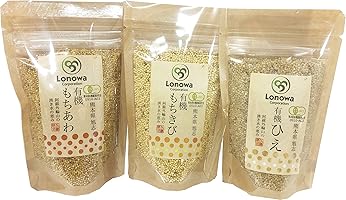 ろのわ 有機雑穀セット(あわ・きび・ひえ)100g×3