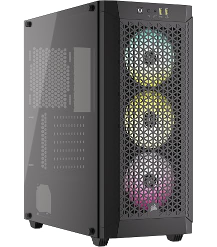 Amazon | CORSAIR 3000D RGB AIRFLOW ATX ミッドタワー PC ケース